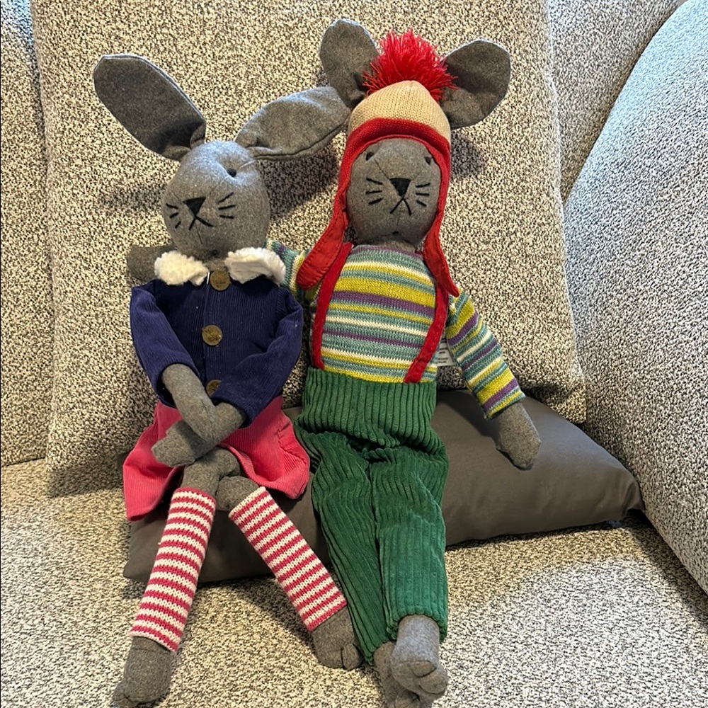Anthropology Bunny Rabbits 21” long